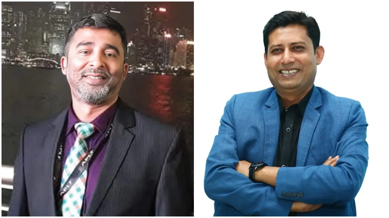 বাঁ থেকে মোহাম্মদ আলী বাপ্পি ও সাধারণ সম্পাদক মো. মাজেদুল হক মাজেদ। সৌজন্য ছবি