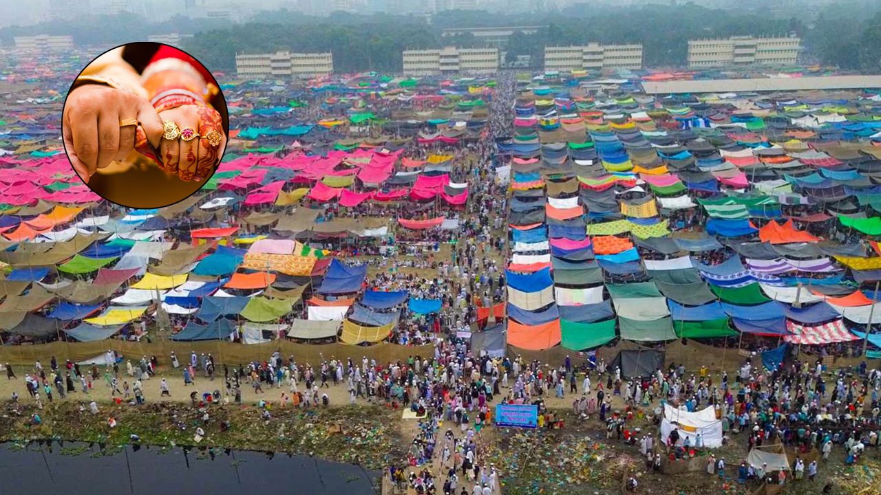 মুসল্লিদের পদচারণায় মুখর টঙ্গীর তুরাগ নদীর তীর। ছবি : সংগৃহীত