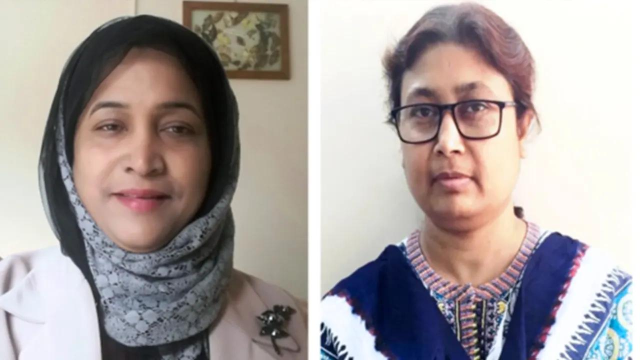 সভাপতি অধ্যাপক ড. মাহবুবা জাহান (বায়ে) এবং সদস্য সচিব অধ্যাপক ড. বেনতুল মাওয়া (ডানে)। ছবি : সংগৃহীত