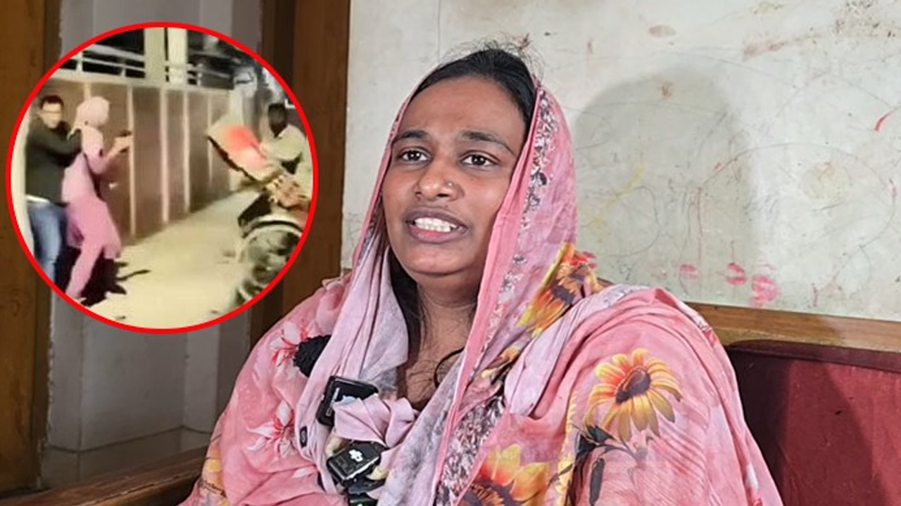 হামলায় আহত ওই ব্যক্তির স্ত্রী পরিচয় দেওয়া শম্পা। ছবি : সংগৃহীত
