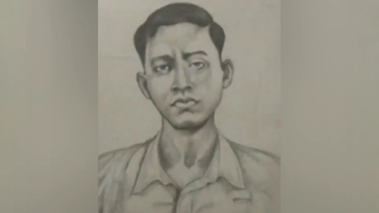 ভাষা শহীদ আবুল বরকতের স্ক্যাচ। ছবি : কালবেলা