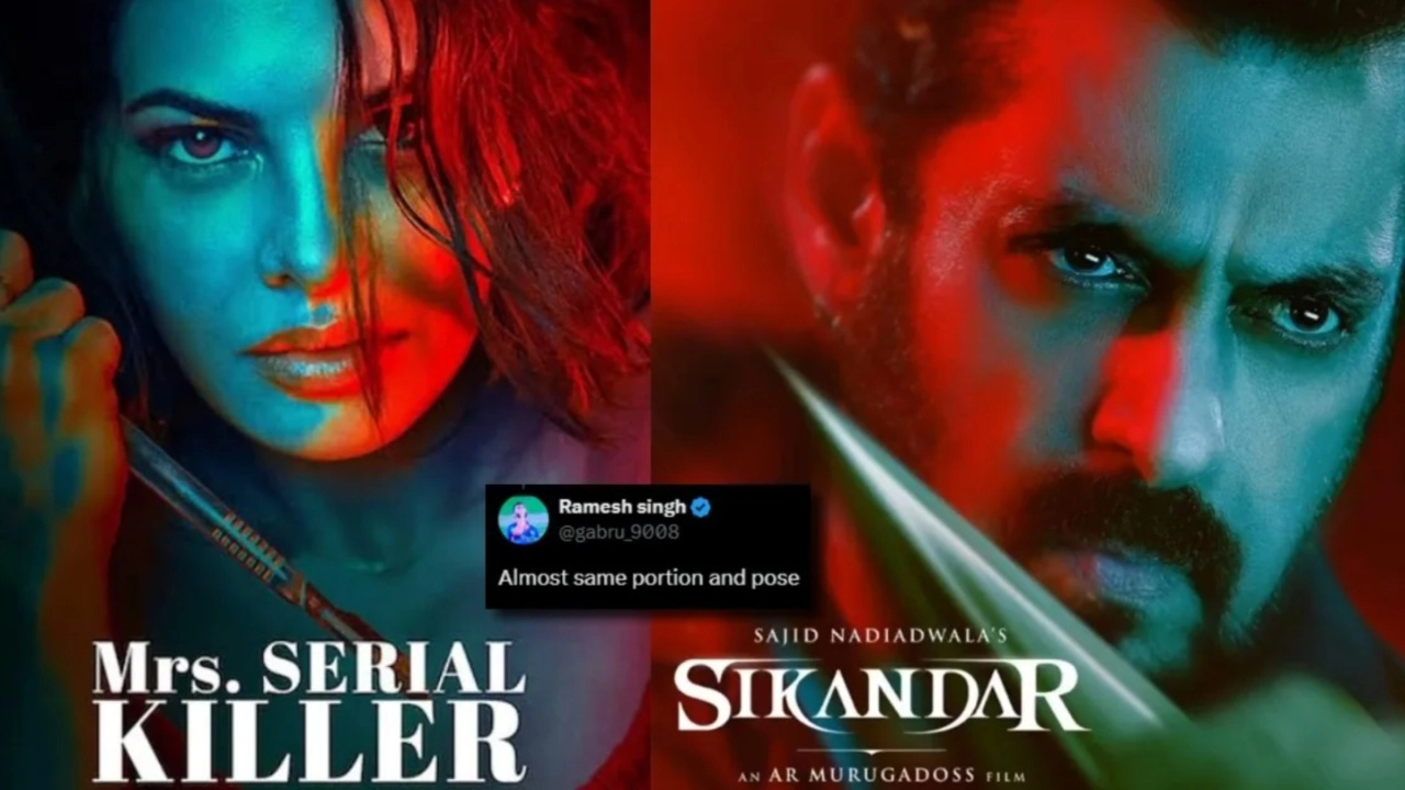 জ্যাকুলিনের ‘মিসেস সিরিয়াল কিলার’ সিনেমার পোস্টার চুরির অভিযোগ উঠেছে সালমানের আসন্ন ছবি ‘সিকান্দার’র বিরুদ্ধে। ছবি : সংগৃহীত