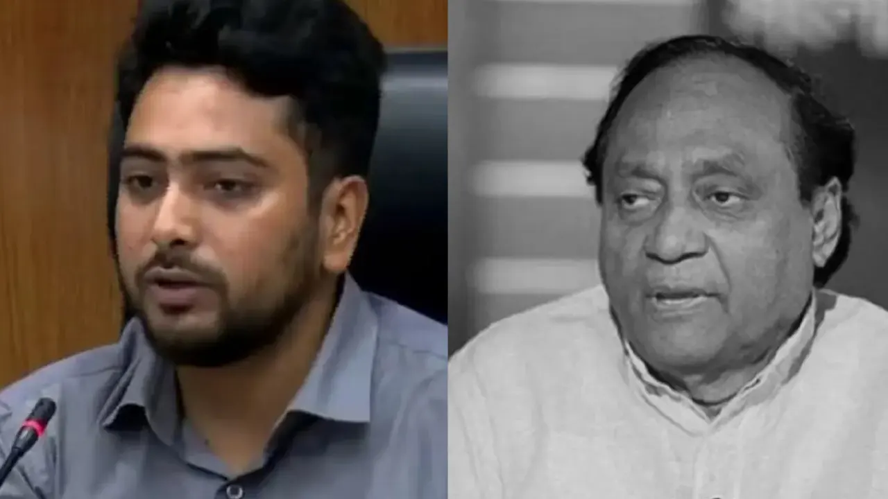 তথ্য ও সম্প্রচার উপদেষ্টা মো. নাহিদ ইসলাম ও বিএনপির সাবেক মন্ত্রী আবদুল্লাহ আল নোমান। ছবি : সংগৃহীত