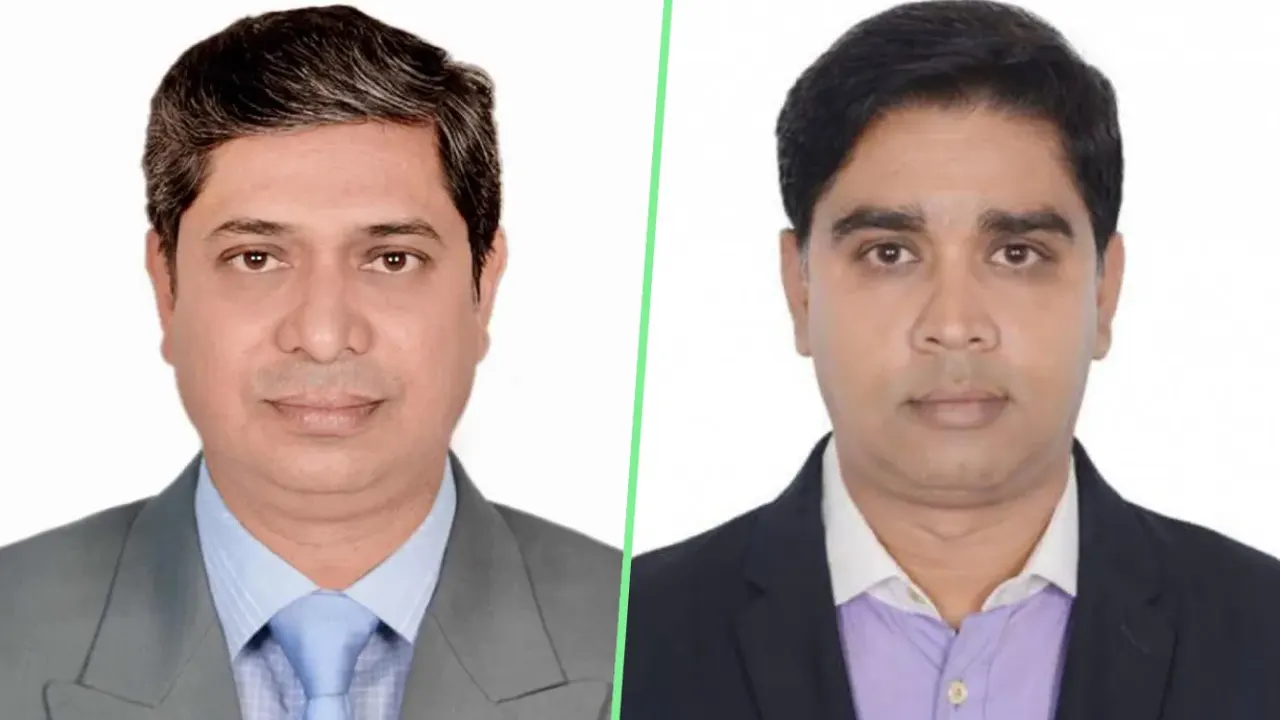 নতুন কমিটির সভাপতি ও সাধারণ সম্পাদক। ছবি : কালবেলা