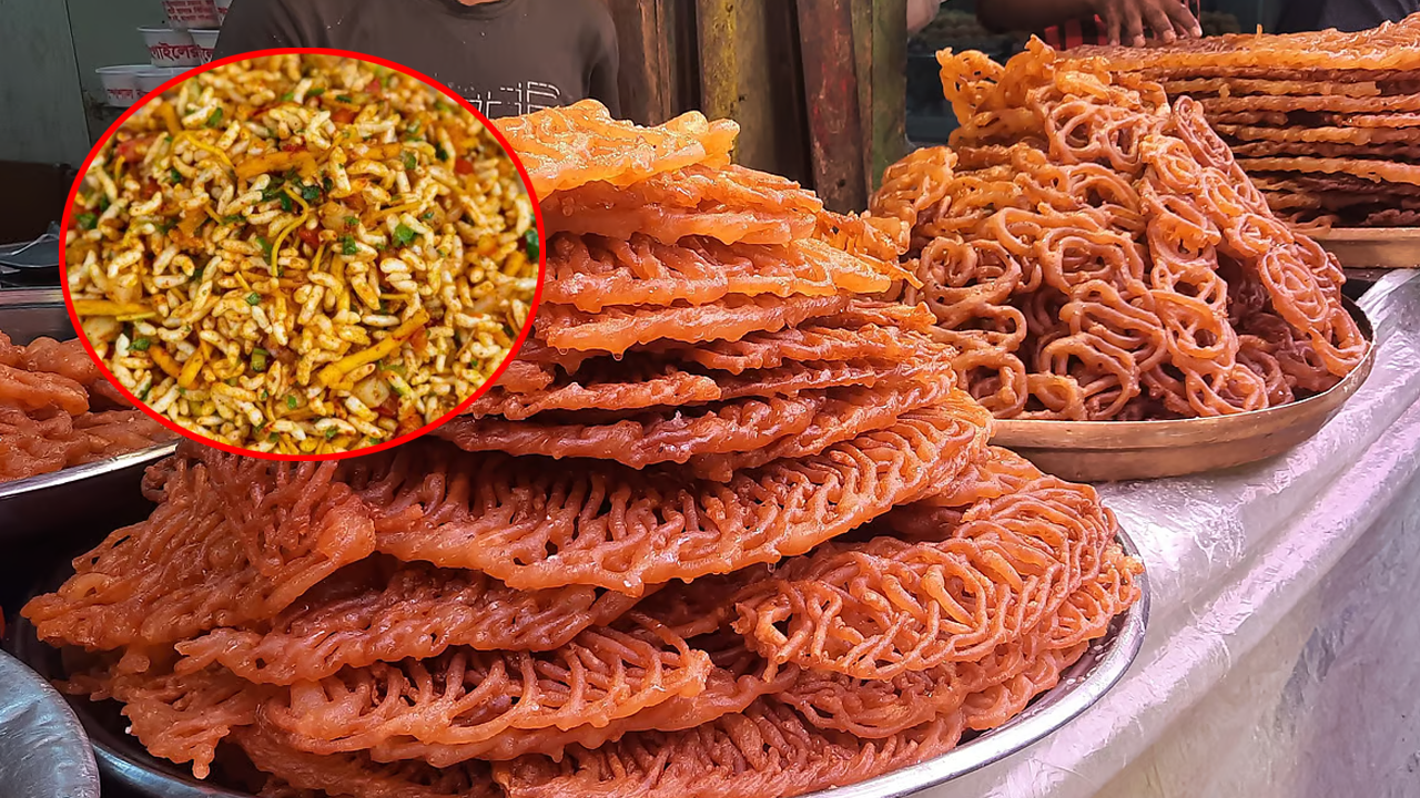 জিলাপি ও মুড়ি। ছবি : সংগৃহীত