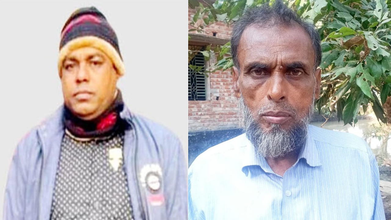 নিহত শরিফুল ইসলাম ও কৃষক শহিদুল ইসলাম (বাঁয়ে)। ছবি : কালবেলা
