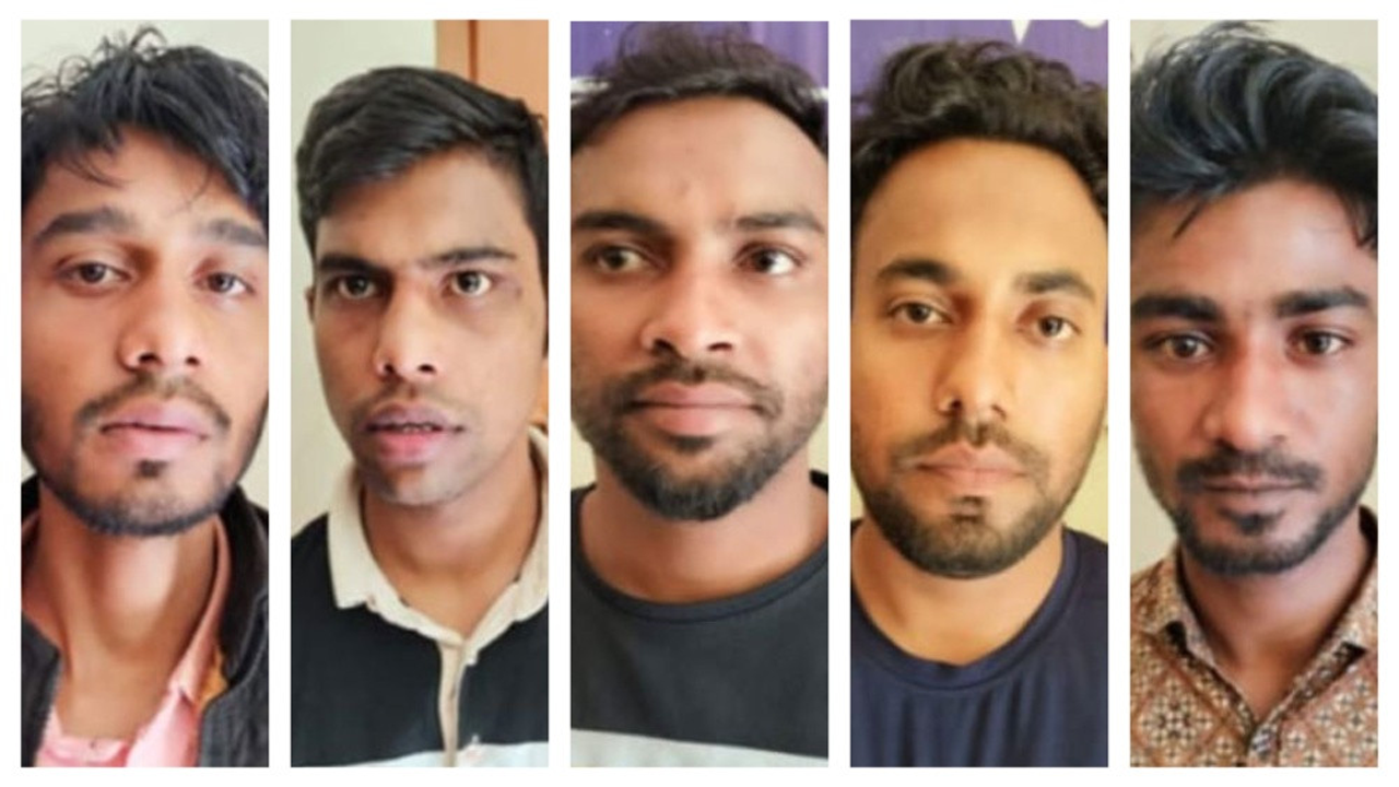 গ্রেপ্তার ডাকাতরা। ছবি : সংগৃহীত