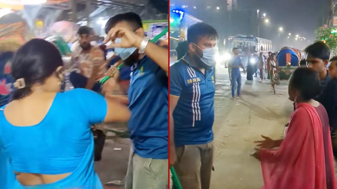 শ্যামলীর রাস্তায় দাঁড়িয়ে থাকা নারীদের পেটানো সেই রাসেলকে গ্রেপ্তার করেছে ডিবি। ছবি : সংগৃহীত