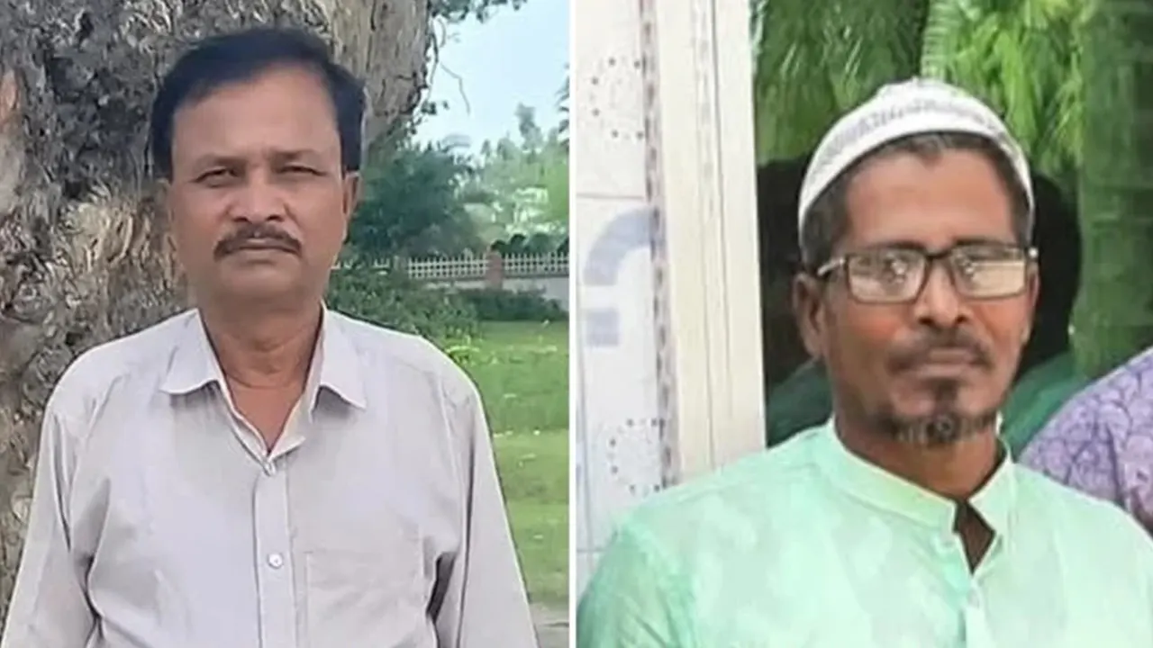 বাঁ থেকে তিতুদহ ইউনিয়ন বিএনপির সভাপতি মিলন মিয়া ও সাধারণ সম্পাদক আবুল হোসেন (টোটন)। ছবি : কালবেলা
