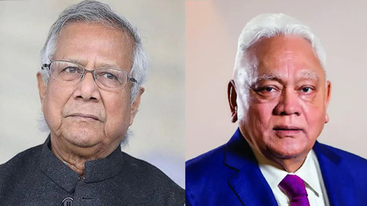 প্রধান উপদেষ্টা ড. মুহাম্মদ ইউনূস ও বিশিষ্ট শিল্পপতি সৈয়দ মনজুর এলাহী। ছবি : সংগৃহীত