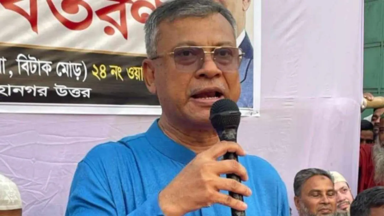 বক্তব্য রাখছেন ঢাকা মহানগর উত্তর বিএনপির সাবেক আহ্বায়ক সাইফুল আলম নীরব। ছবি : কালবেলা