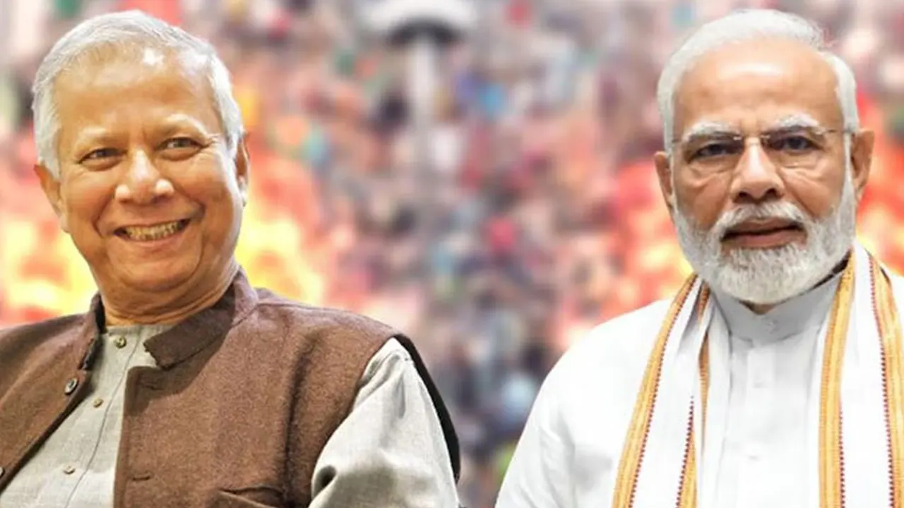 অন্তর্বর্তী সরকারের প্রধান উপদেষ্টা অধ্যাপক ড. মুহাম্মদ ইউনূস ও ভারতের প্রধানমন্ত্রী নরেন্দ্র মোদি। ছবি : সংগৃহীত