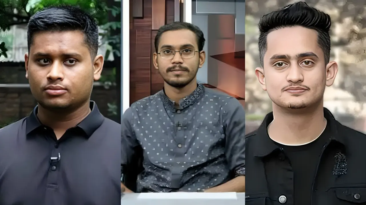 হাসনাত আবদুল্লাহ, আবদুল হান্নান মাসুদ ও সারজিস আলম। ছবি : সংগৃহীত
