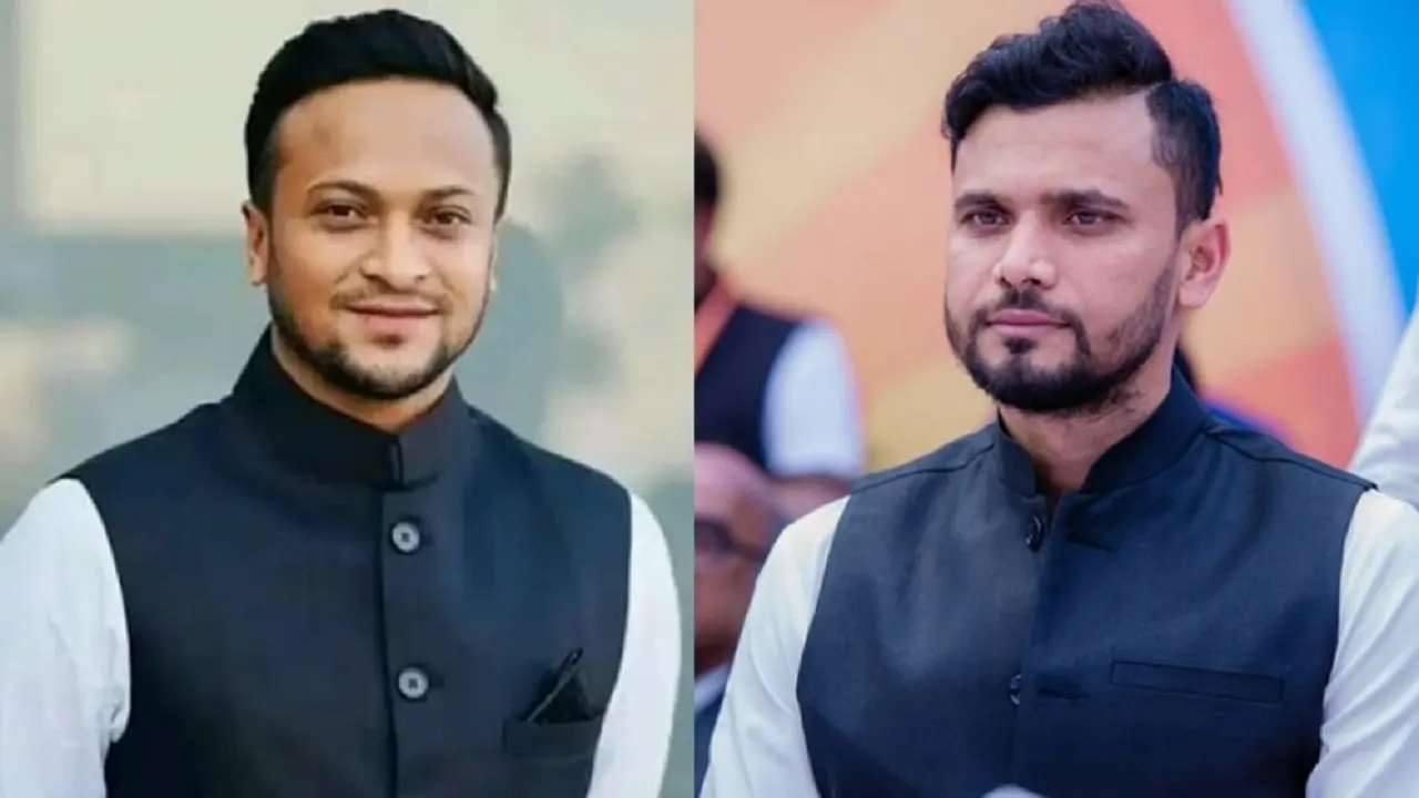 সাকিব আল হাসান ও মাশরাফি বিন মুর্তজা। ছবি : সংগৃহীত