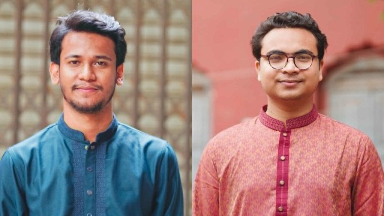 আতিক হাসান শুভ ও মো. বাইজীদ হোসেন সা’দ। সৌজন্য ছবি