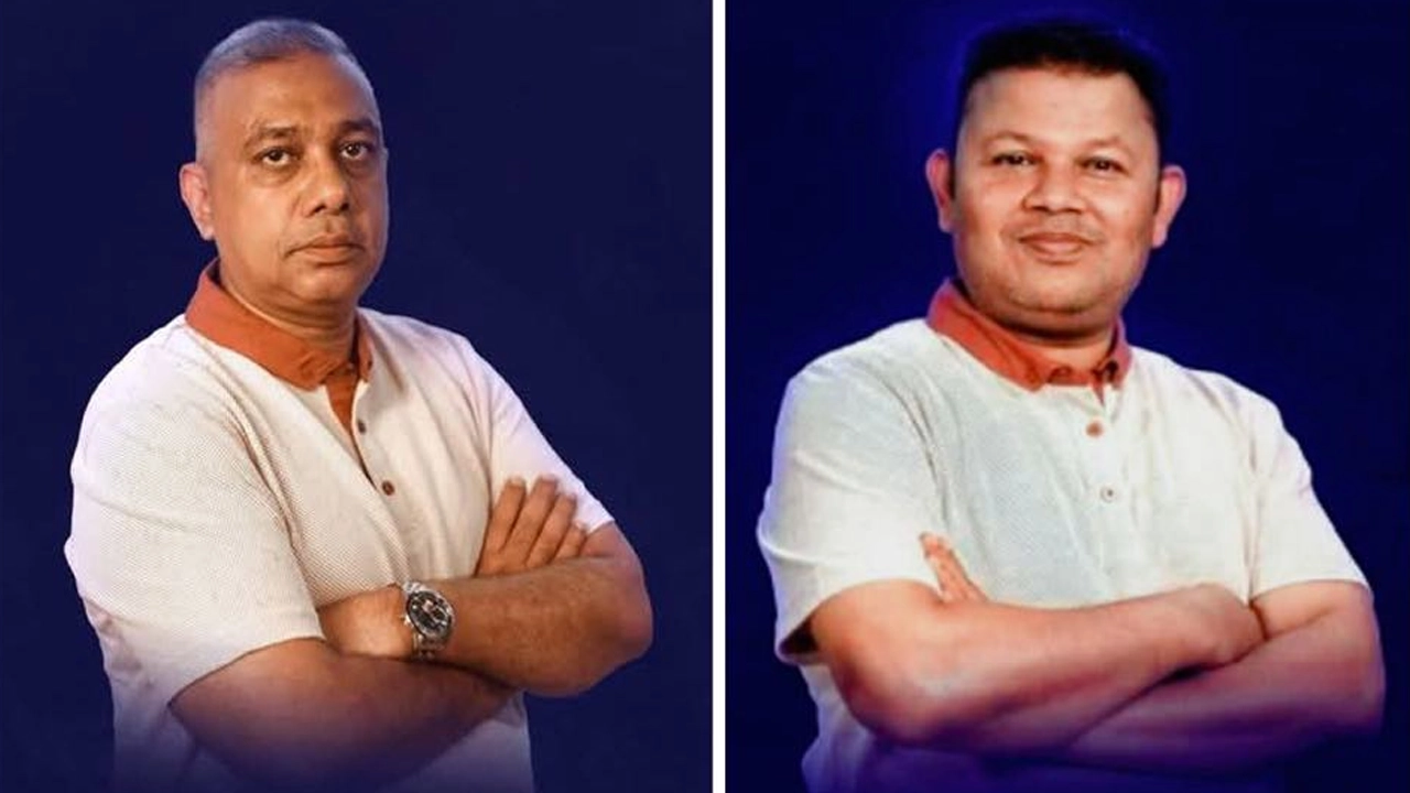 মোহাম্মদ আমিনুল হাকিম ও নাজমুল করিম ভূঁঞা। ছবি : কালবেলা