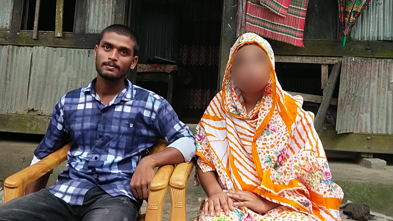 ইয়াসিন ও ভুক্তভোগী নারী। ছবি : কালবেলা
