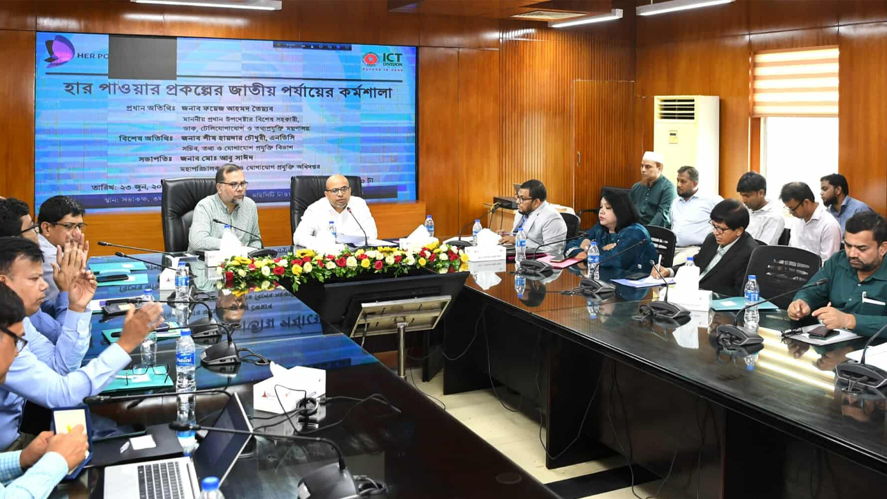 ‘হার পাওয়ার’ প্রকল্পের জাতীয় পর্যায়ের কর্মশালায় অতিথিরা। ছবি : কালবেলা
