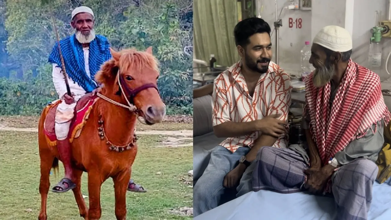 ঘোরায় চড়া মনু মিয়া। ছবি: সংগৃহীত
