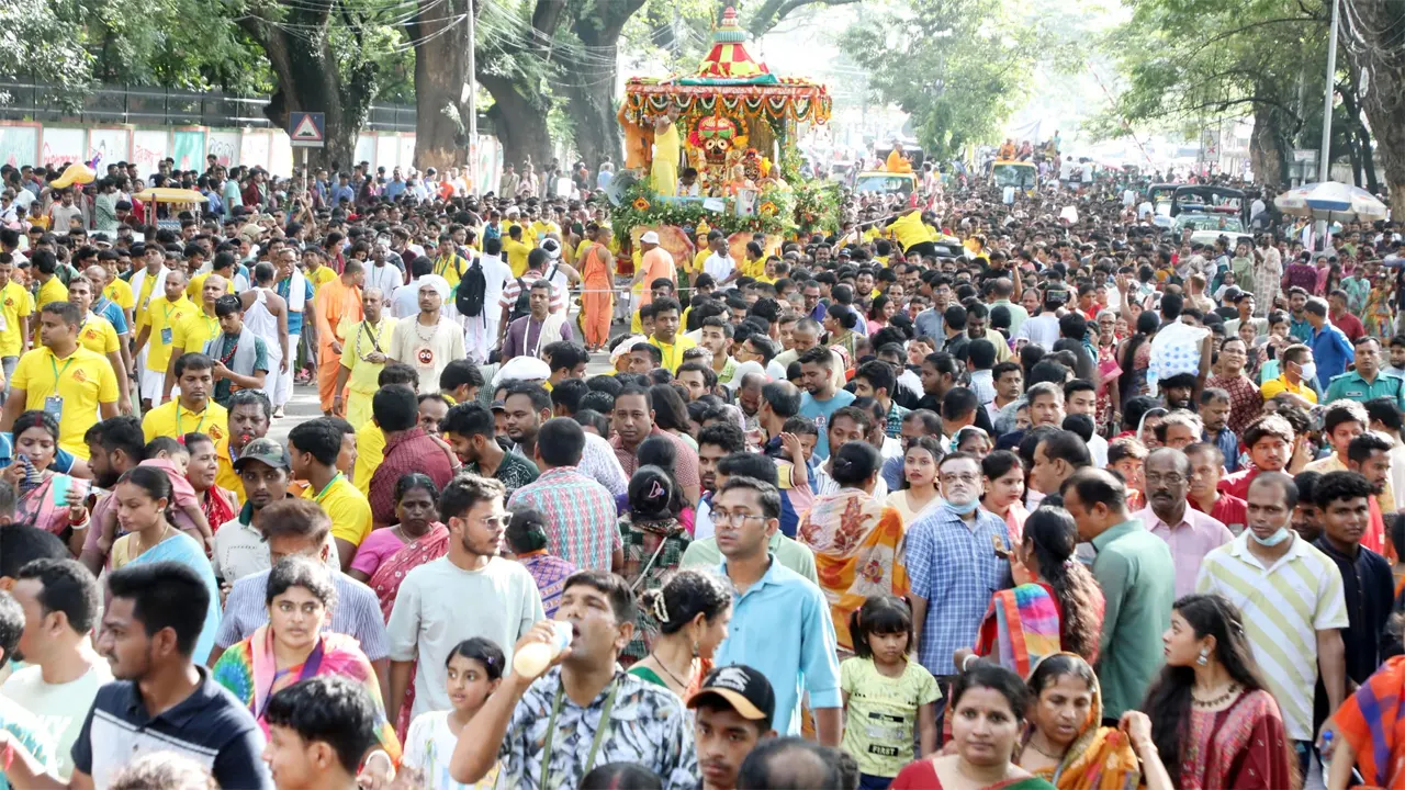 উৎসবমুখর পরিবেশে শেষ হয়েছে ভগবান শ্রীশ্রী জগন্নাথদেবের রথযাত্রা মহোৎসব। ছবি : কালবেলা