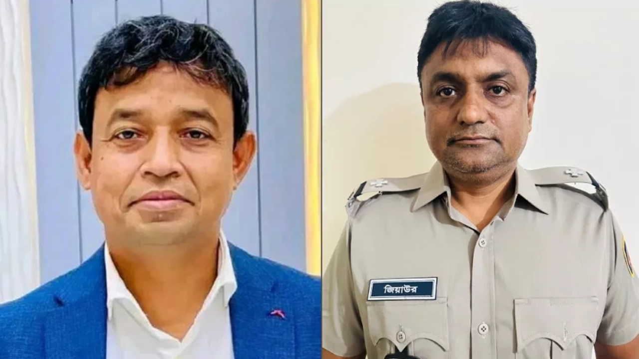 ডিবি হারুন (বাঁয়ে) ও তার ভাই মো. জিয়াউর রহমান। ছবি : সংগৃহীত