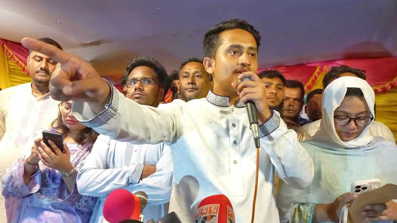 এনসিপির উত্তরাঞ্চলীয় মুখ্য সংগঠক সারজিস আলম। ছবি : সংগৃহীত