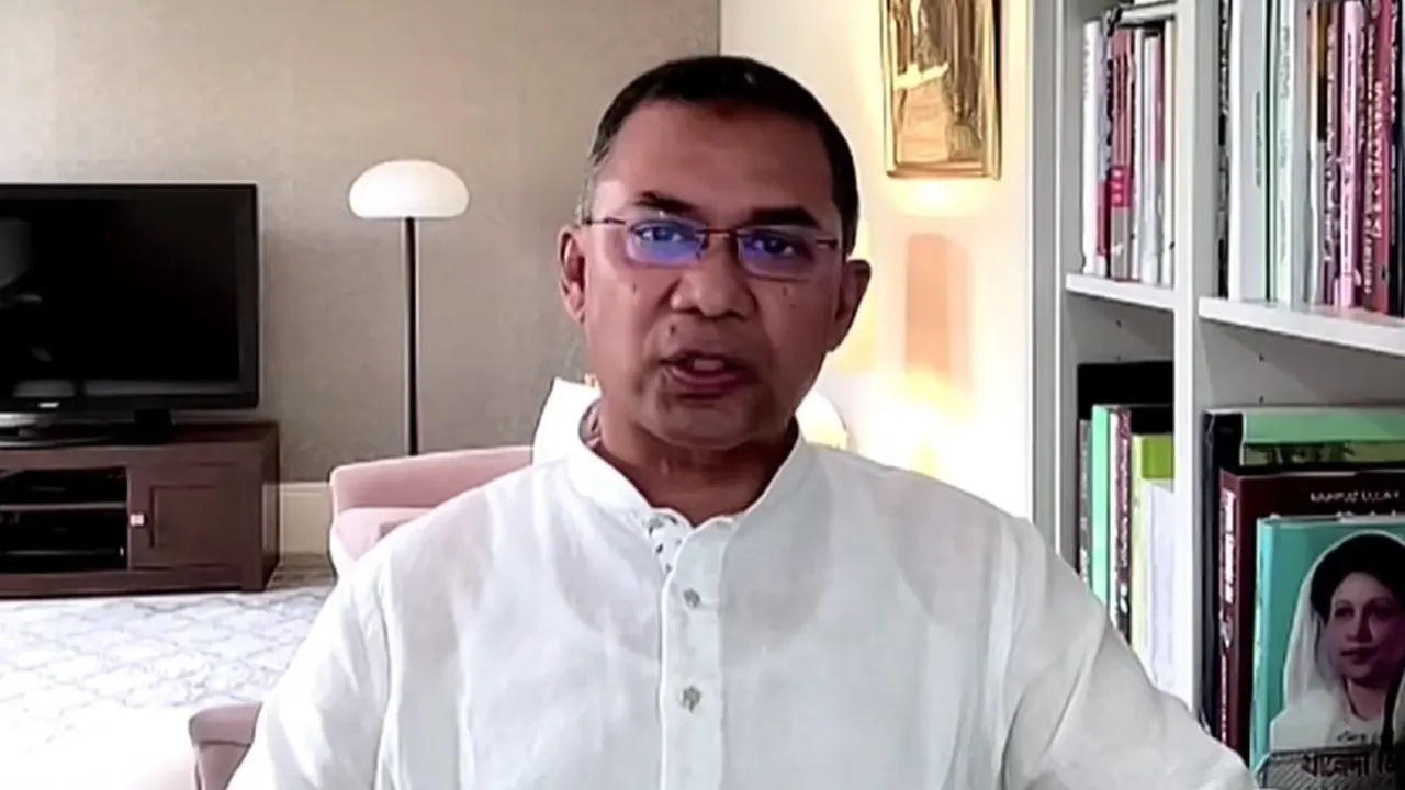 বক্তব্য রাখছেন বিএনপির ভারপ্রাপ্ত চেয়ারম্যান তারেক রহমান। ছবি : সংগৃহীত