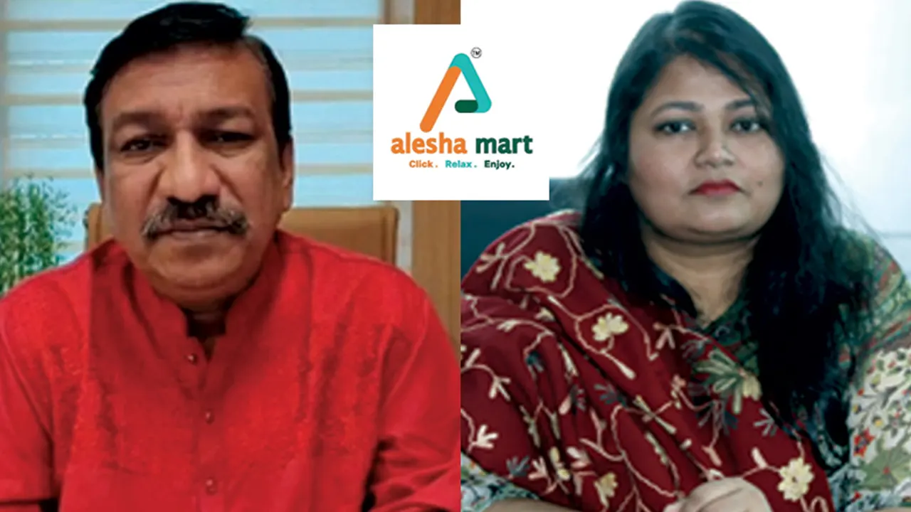 আলেশা মার্টের চেয়ারম্যান মঞ্জুর আলম শিকদার ও তার স্ত্রী সাদিয়া চৌধুরী। ছবি : সংগৃহীত