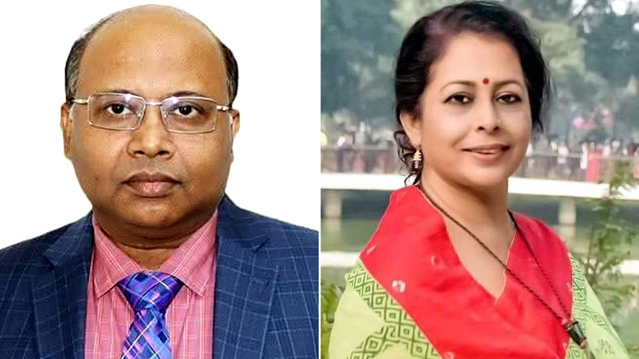 মেহেদী হাসান পলাশ সভাপতি ও শাহনাজ বেগম পলি। ছবি : সংগৃহীত