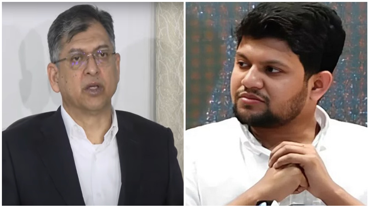 বিএনপির সালাহউদ্দিন আহমদ ও উপদেষ্টা মাহফুজ আলম। ছবি : সংগৃহীত