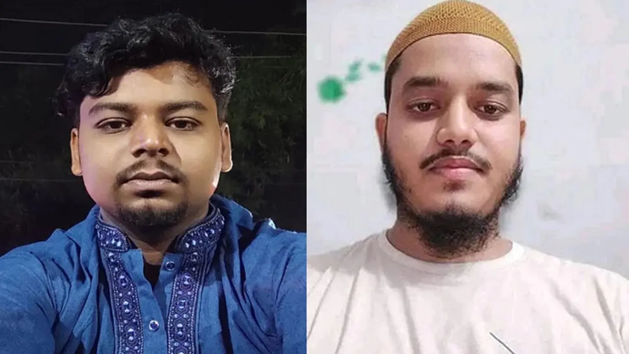 আন্দোলনে নিহত সাকিব আনজুম ও রায়হান আলী। ছবি : সংগৃহীত