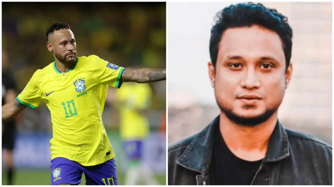নেইমার ও অ্যাশেজ ব্যান্ডের ভোকাল জুনায়েদ ইভান। ছবি : সংগৃহীত