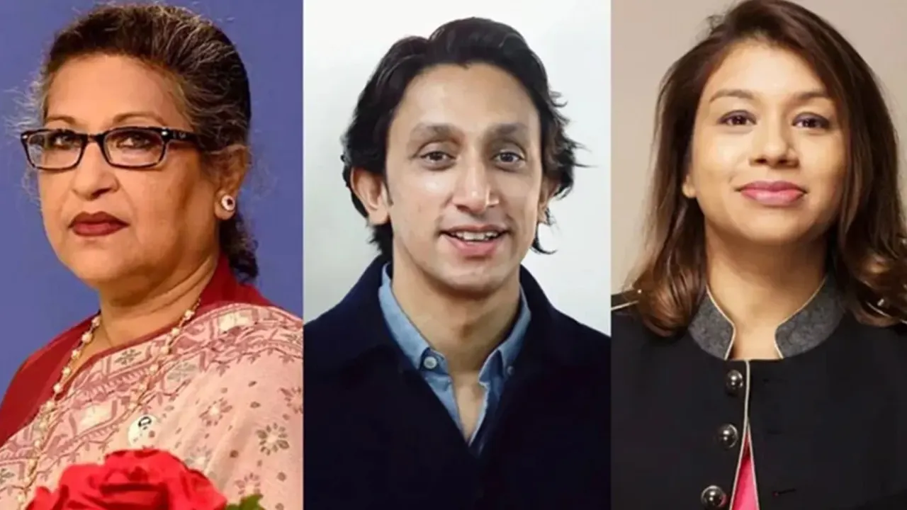শেখ রেহানা, আজমিনা সিদ্দিক ও টিউলিপ রিজওয়ানা সিদ্দিক। ছবি : সংগৃহীত
