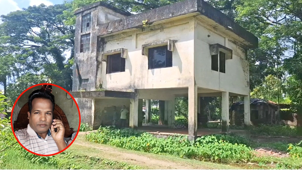 মঠবাড়িয়ার সাপলেজা ইউনিয়ন ভূমি অফিস। ছবি : কালবেলা