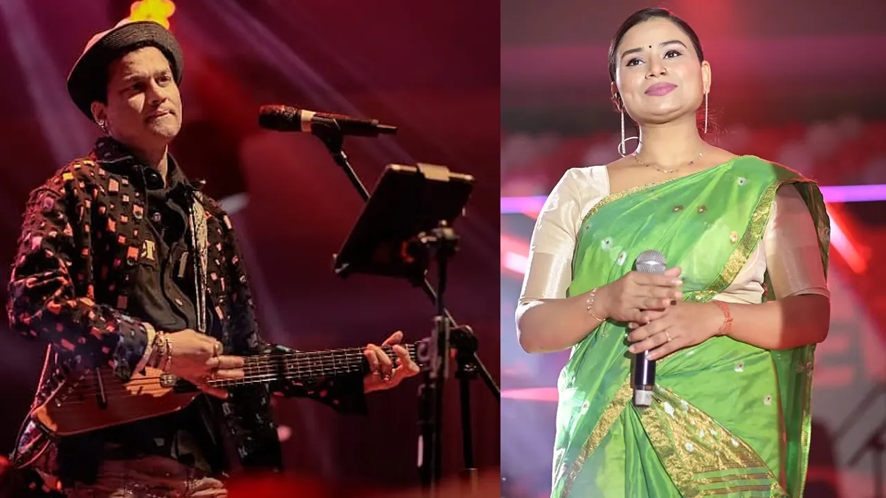 জুবিন গর্গ ও সহশিল্পী অমৃতপ্রভা মহন্ত। ছবি : সংগৃহীত