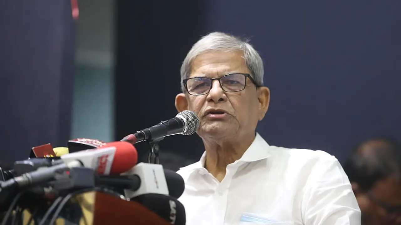 বক্তব্য রাখছেন বিএনপি মহাসচিব মির্জা ফখরুল ইসলাম আলমগীর। ছবি : সংগৃহীত