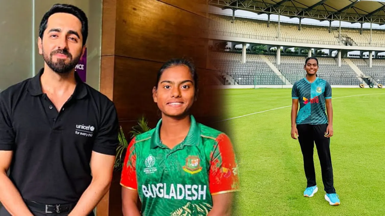 আয়ুষ্মান খুরানার সঙ্গে এক ফ্রেমে বাংলাদেশি ক্রিকেটার মারুফা