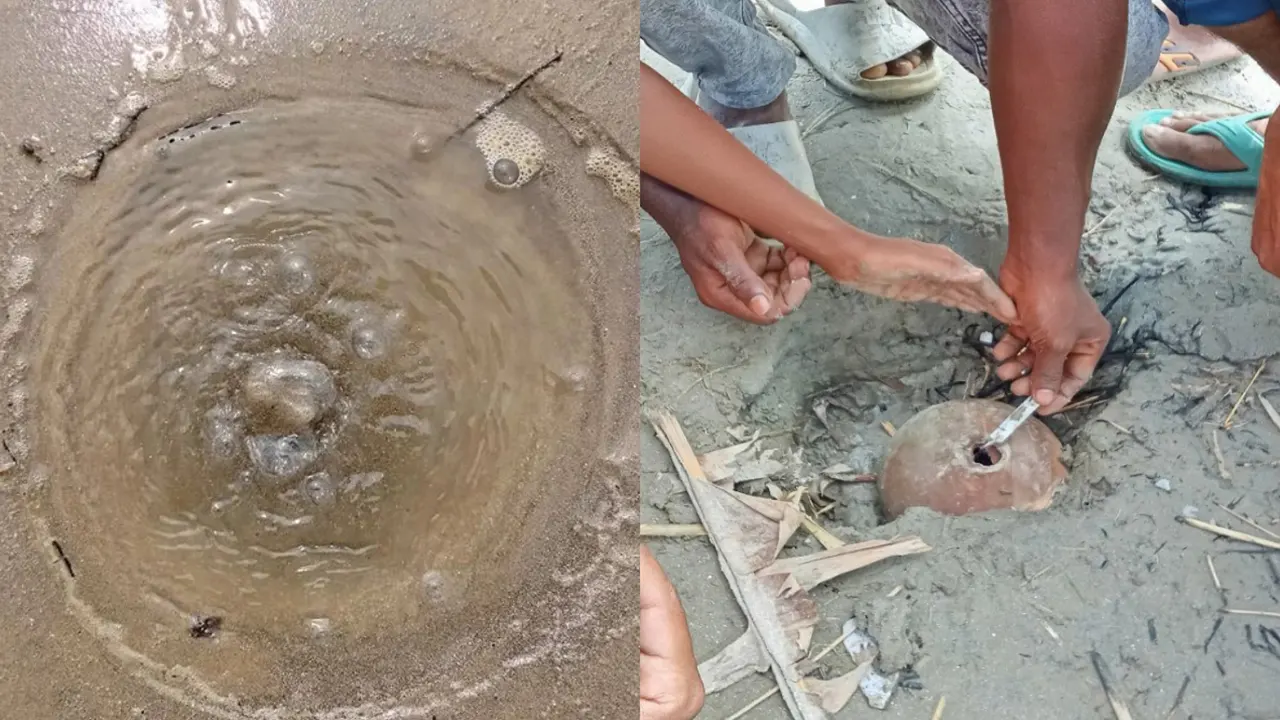 পদ্মাপাড়ে বুদ্‌বুদ, বালুর ওপর জ্বলছে আগুন 