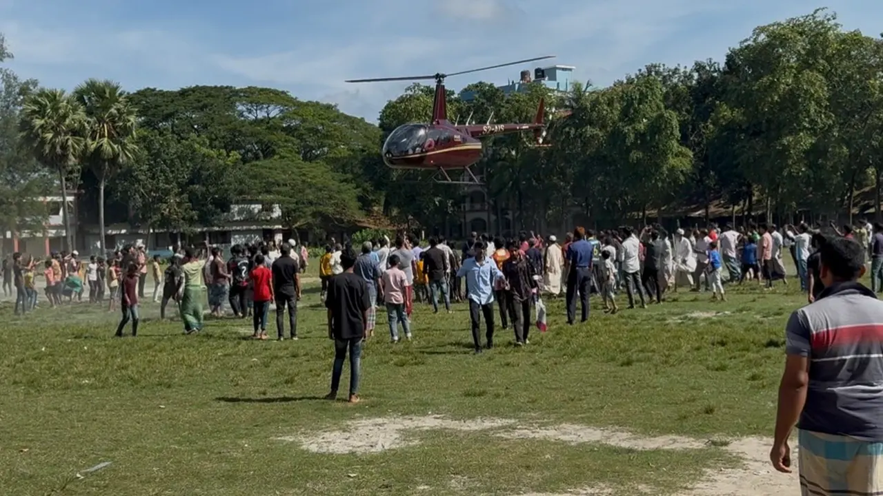 পানিতে মৃত্যু একমাত্র মেয়ের, হেলিকপ্টারে এসে শেষবারের মতো দেখলেন প্রবাসী বাবা