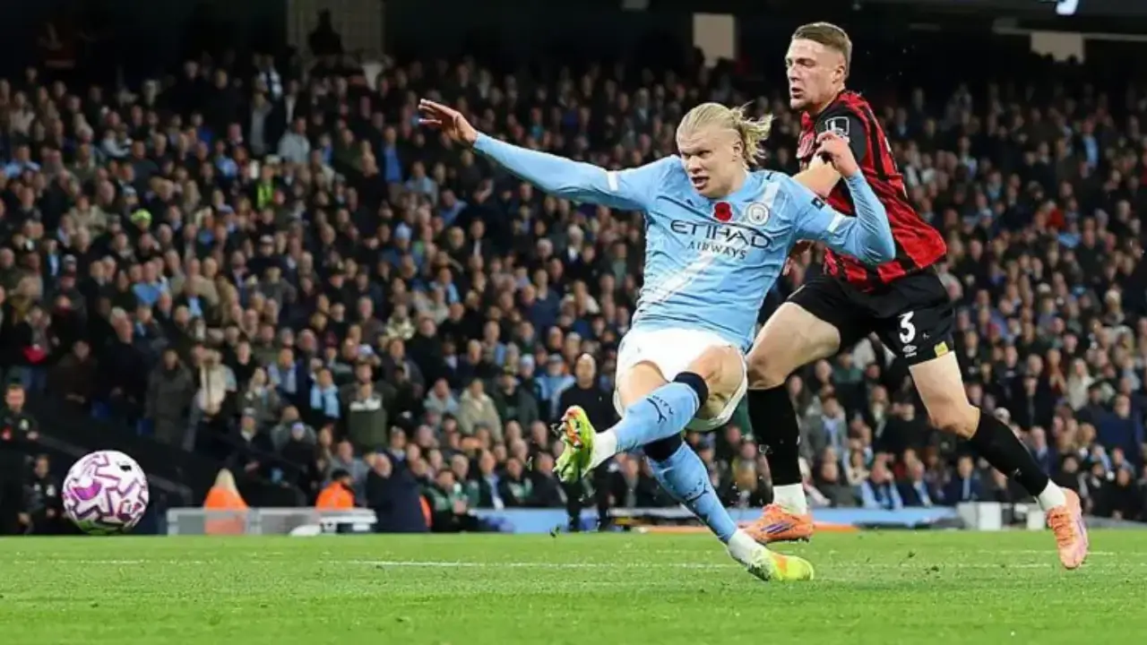 হলান্ডের জোড়া গোলে জয়ে ফিরল ম্যানসিটি