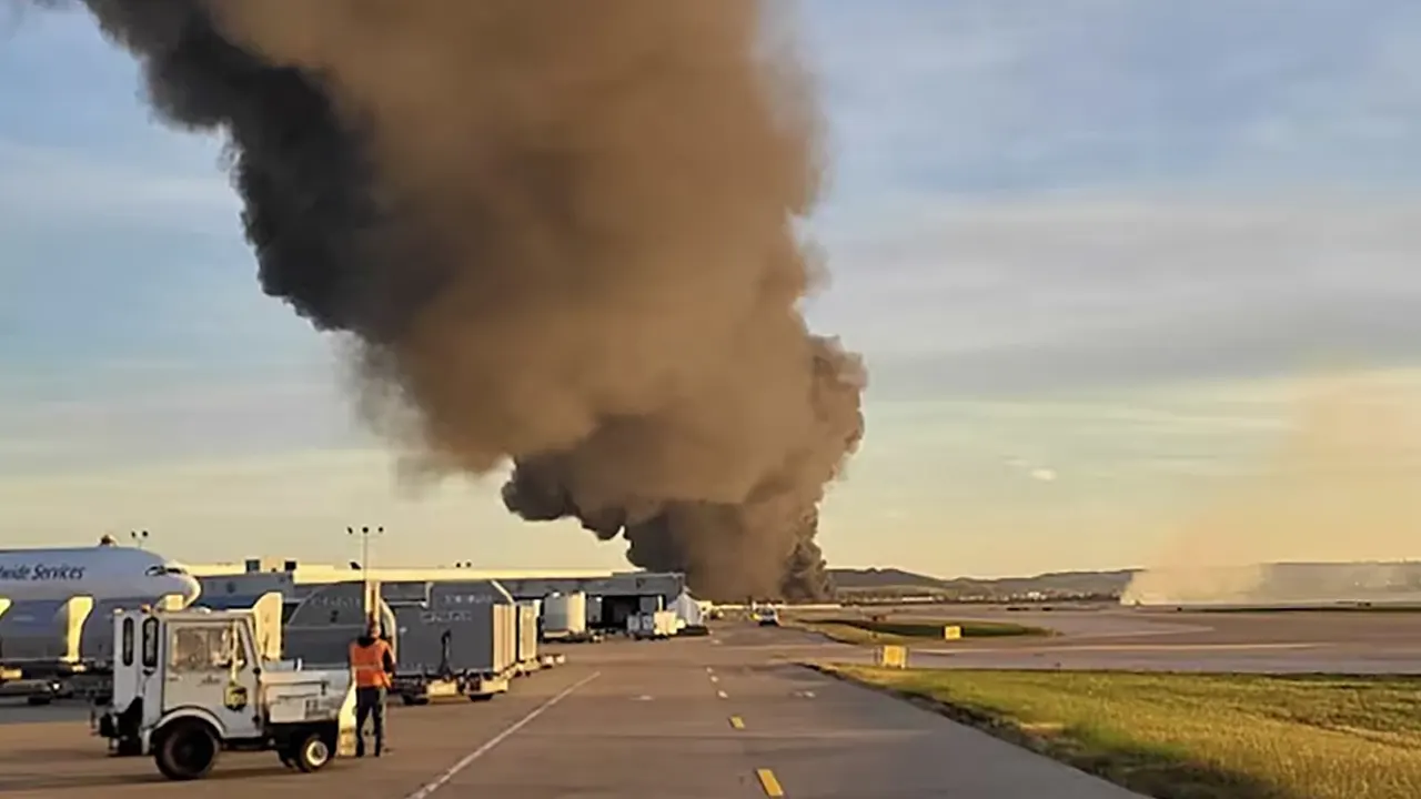 যুক্তরাষ্ট্রে প্লেন বিধ্বস্তের পর ভয়াবহ অগ্নিকাণ্ড