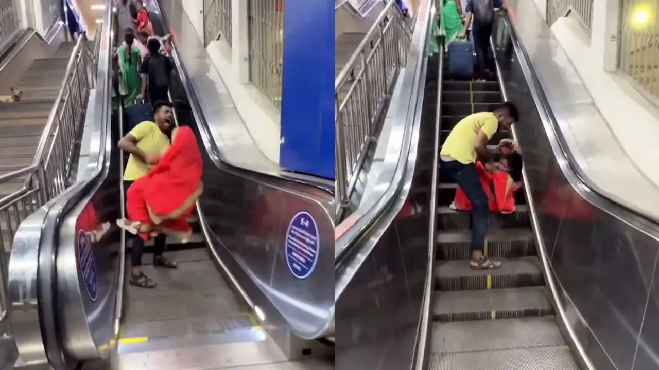 তরুণীকে সাহায্য করতে গিয়ে বিপাকে তরুণ