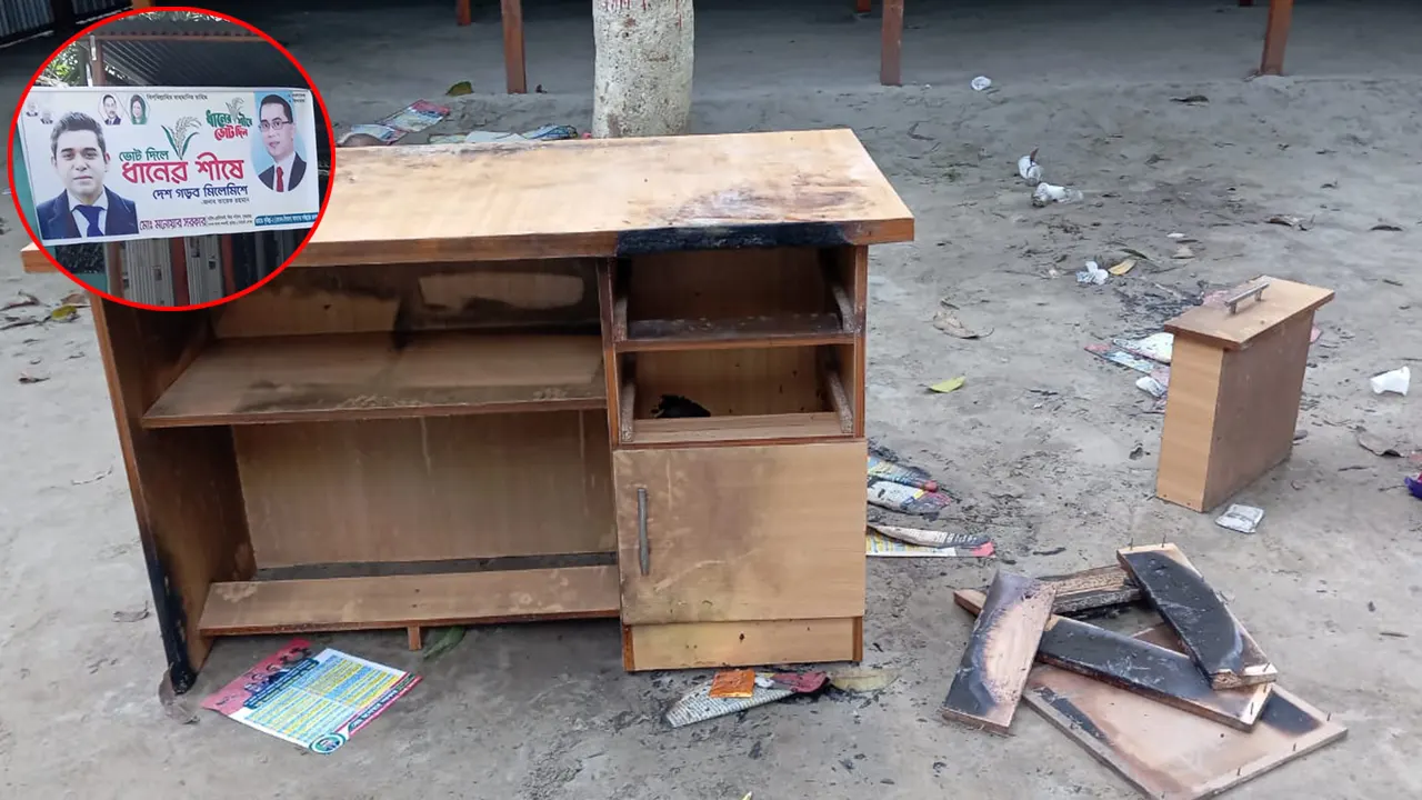 কুমিল্লায় বিএনপির মনোনয়নপ্রত্যাশীর নির্বাচনী অফিসে অগ্নিসংযোগ