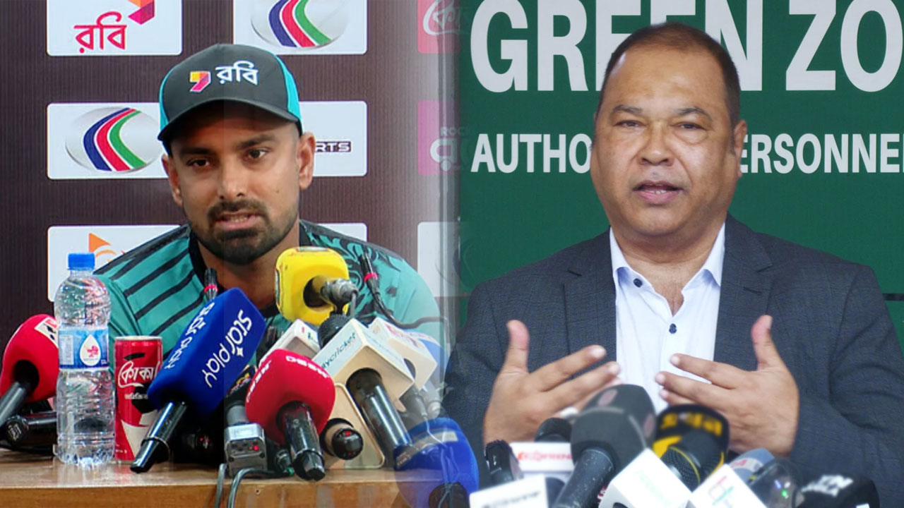 লিটন দাস ও প্রধান নির্বাচক লিপু। ছবি : সংগৃহীত