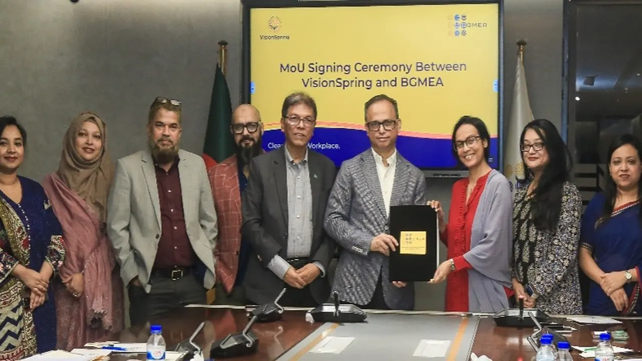 রাজধানীর উত্তরার বিজিএমইএ কমপ্লেক্সে এ চুক্তি স্বাক্ষর হয়। ছবি : সংগৃহীত