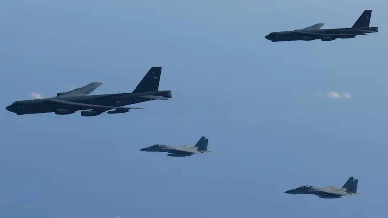 জাপান-যুক্তরাষ্ট্রের যৌথ মহড়া। ছবি: সংগৃহীত