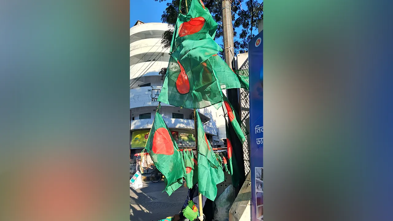 বিজয়ের মাসে জাতীয় পতাকা বিক্রিতে ভাটা, মৌসুমি ব্যবসায়ীদের মাথায় হাত