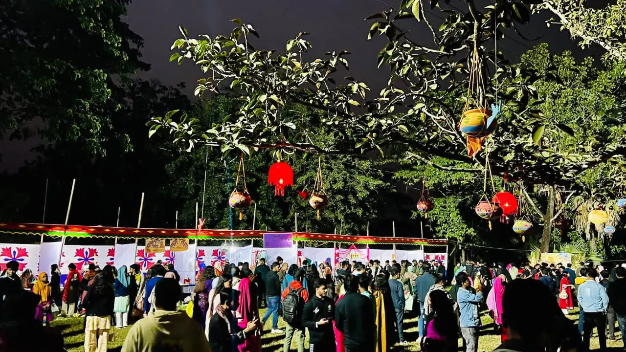 রাবিতে ‘শীত উৎসব’। ছবি : কালবেলা