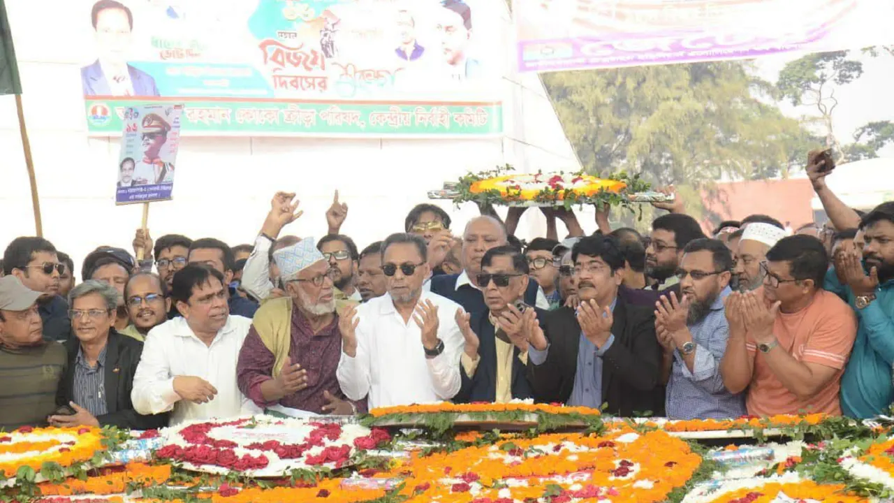 শহীদ রাষ্ট্রপতি জিয়াউর রহমানের সমাধিতে এ্যাবের পক্ষ থেকে শ্রদ্ধা নিবেদন। ছবি : কালবেলা