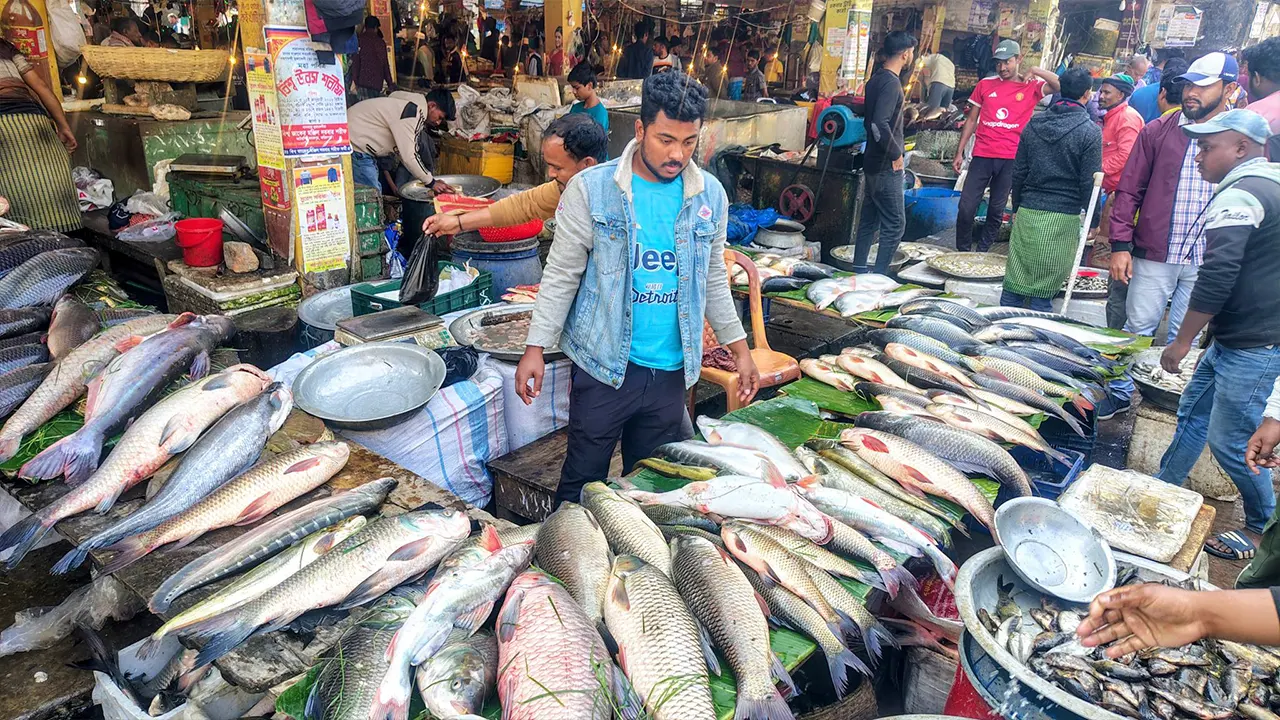 পৌষ সংক্রান্তিতে বসেছে ঐতিহ্যবাহী মাছের মেলা